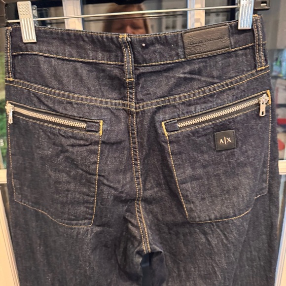 Armani Exchange Women’s “biker” Jeans Size 25 Cropped Zip Pockets - Picture 5 of 13